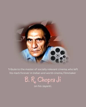 B. R. Chopra Jayanti flyer