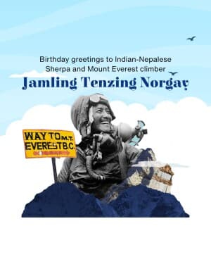 Jamling Tenzing Norgay birthday image