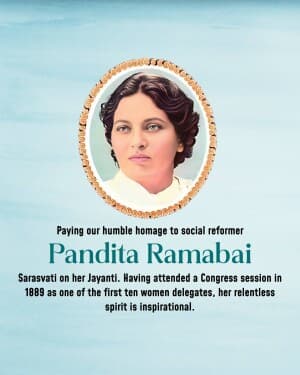 Pandita Ramabai Jayanti image