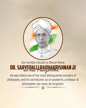 Dr. Sarvepalli Radhakrishnan Punyatithi banner