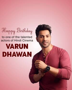 Varun Dhawan Birthday video