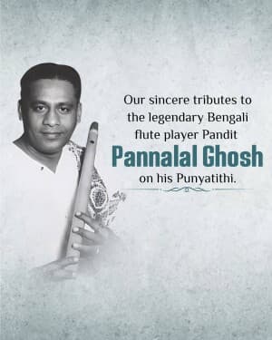 Pannalal Ghosh Punyatithi banner