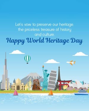 World Heritage Day event poster