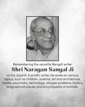 Narayan Sanyal Jayanti graphic