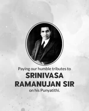 Srinivasa Ramanujan Punyatithi graphic