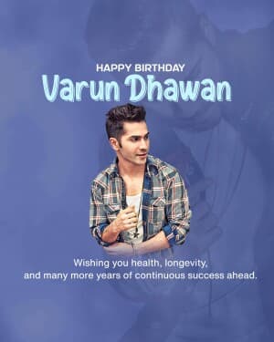 Varun Dhawan Birthday poster