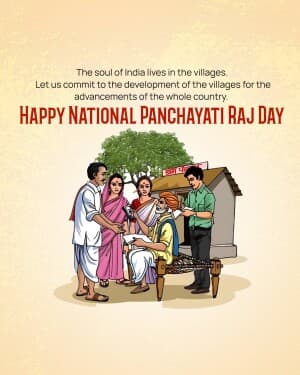 National Panchayati Raj Day flyer