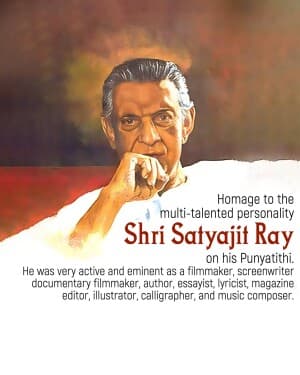 Satyajit Ray Punyatithi event poster