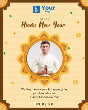 Hindu New Year Wishes Instagram flyer