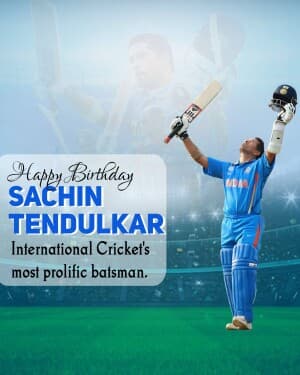 Happy Birthday | Sachin Tendulkar poster