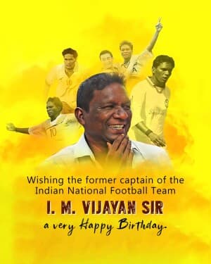 I.M. Vijayan Birthday flyer