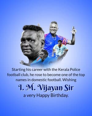 I.M. Vijayan Birthday banner