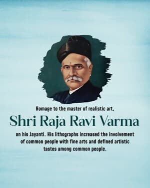 Raja Ravi Varma Jayanti banner