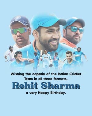 Rohit Sharma Birthday image