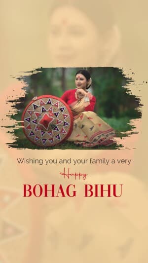 Happy bohag Bihu Story event advertisement