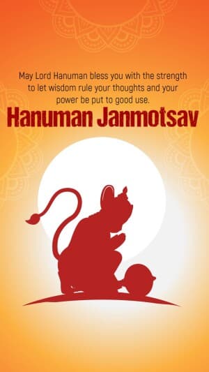 Hanuman Janmotsav whatsapp status poster