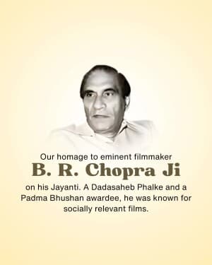 B. R. Chopra Jayanti post