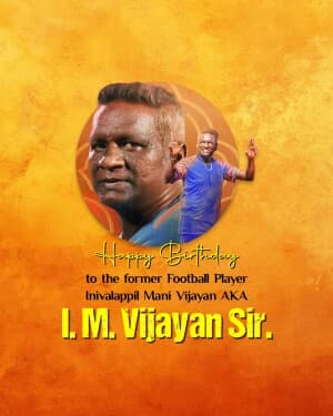 I.M. Vijayan Birthday post