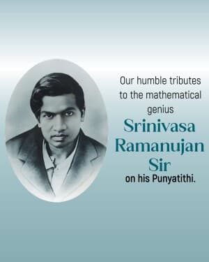 Srinivasa Ramanujan Punyatithi banner