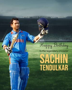 Happy Birthday | Sachin Tendulkar event poster