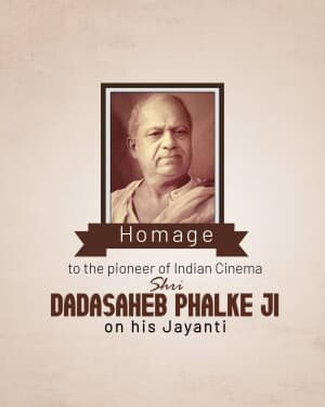 Dadasaheb falke Jayanti flyer