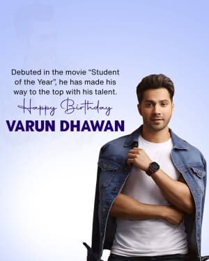 Varun Dhawan Birthday event poster