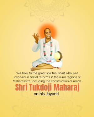 Tukdoji Maharaj Jayanti flyer