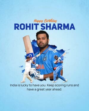 Rohit Sharma Birthday banner