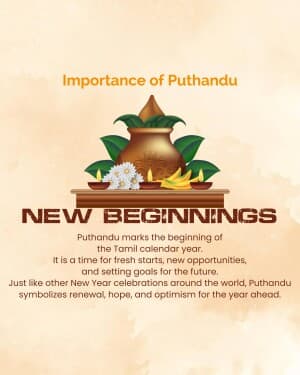 Importance of Puthandu poster Maker