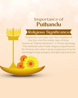 Importance of Puthandu event advertisement