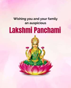 Sri Lakshmi Panchami event poster