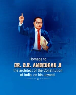 B. R. Ambedkar Jayanti / National Water Day event poster