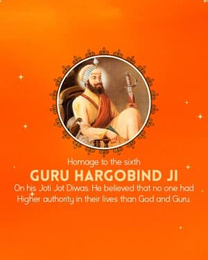 Guru Hargobind Punyatithi poster