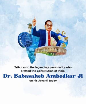 B. R. Ambedkar Jayanti / National Water Day poster