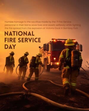 National Fire Service Day event poster