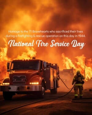 National Fire Service Day post