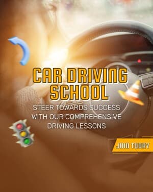 Driving school promotional post