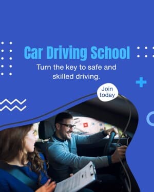 Driving school promotional template