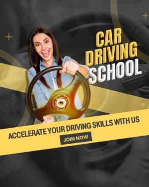 Driving school promotional poster