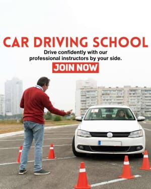 Driving school facebook banner