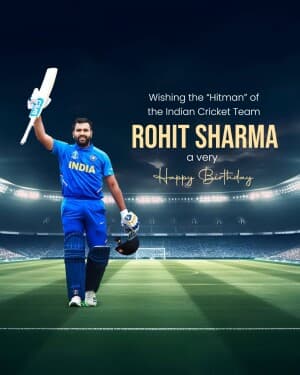 Rohit Sharma Birthday poster