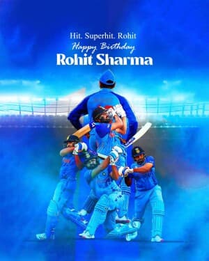 Rohit Sharma Birthday event poster