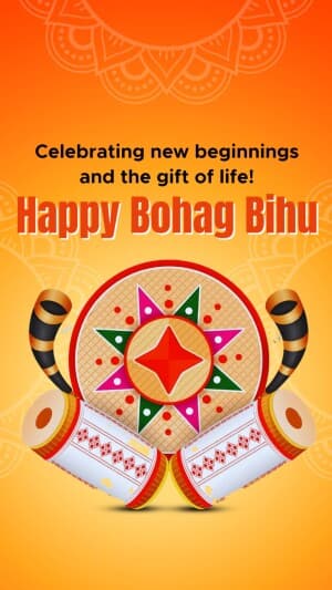 Happy bohag Bihu Story event poster