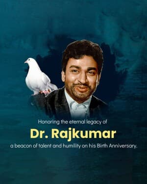 Dr. Rajkumar Birth Anniversary poster