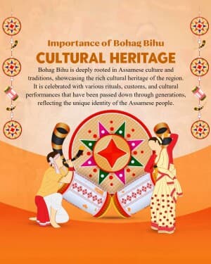 Importance of Bohag Bihu poster Maker