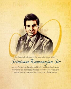 Srinivasa Ramanujan Punyatithi post