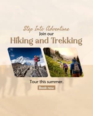 Hiking &  Trekking marketing poster