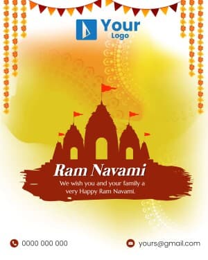 Ram Navami Wishes marketing poster