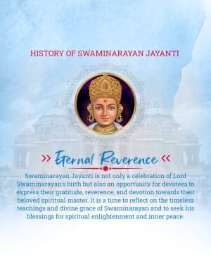 History of Swaminarayan Jayanti flyer