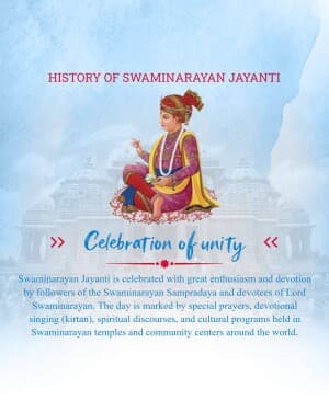 History of Swaminarayan Jayanti poster